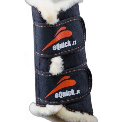 Gamaschen für Pferde vorne eQuick Etraining fluffy Schwarz S Gamaschen für Pferde vorne eQuick Etraining fluffy Schwarz S