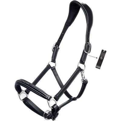 Anatomisches Halfter aus Leder Equiline Schwarz Cob Anatomisches Halfter aus Leder Equiline Schwarz Cob