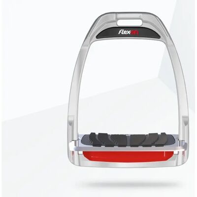 Aluminium Steigbügel mit pinkem Grip Flex-On Hunter H Silber TU Aluminium Steigbügel mit pinkem Grip Flex-On Hunter H Silber TU