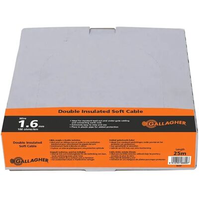 Flexibles Erdungskabel für Elektrozaun Gallagher 100 Ohm/km Grau 25 m Flexibles Erdungskabel für Elektrozaun Gallagher 100 Ohm/km Grau 25 m