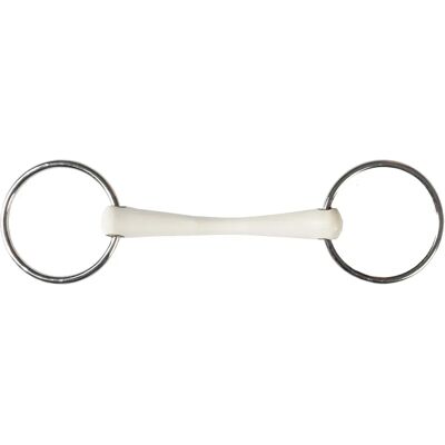Flexibles Gebiss mit 2 Ringen für Pferde HORKA Weiß 11,5 cm Flexibles Gebiss mit 2 Ringen für Pferde HORKA Weiß 11,5 cm