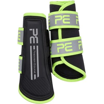 Geschlossene Gamaschen für Pferde Premier Equine Reflective Jaune M Geschlossene Gamaschen für Pferde Premier Equine Reflective Jaune M