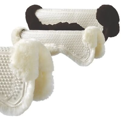 Gel-Sattelpad für Pferde aus Schafwolle Tattini Schwarz TU Gel-Sattelpad für Pferde aus Schafwolle Tattini Schwarz TU