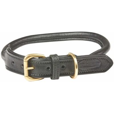 Hundehalsband aus gerolltem Leder Weatherbeeta Schwarz L Hundehalsband aus gerolltem Leder Weatherbeeta Schwarz L