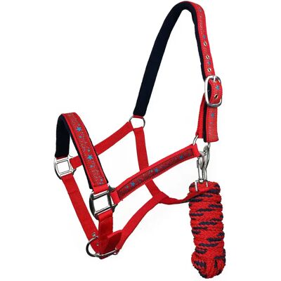 Set aus Halfter und Longiergurt für Pferde York Bella Rouge Cob Set aus Halfter und Longiergurt für Pferde York Bella Rouge Cob