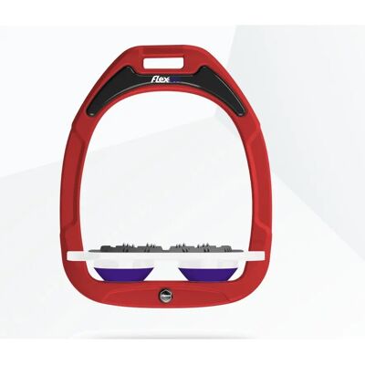 Platte Ultra Grip-Steigbügel Rot/Weiß/Violett Flex-On Green Composite Rouge TU Platte Ultra Grip-Steigbügel Rot/Weiß/Violett Flex-On Green Composite Rouge TU