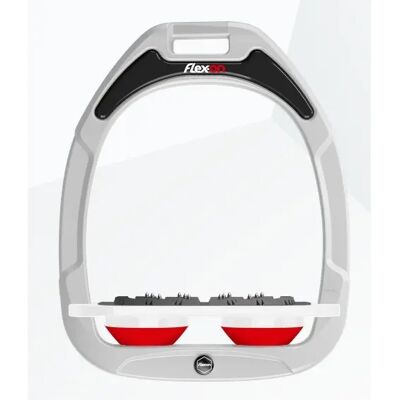 Platte Ultra Grip Steigbügel Weiß/Weiß/Rot Flex-On Green Composite Weiß TU Platte Ultra Grip Steigbügel Weiß/Weiß/Rot Flex-On Green Composite Weiß TU