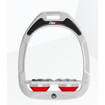 Platte Ultra Grip Steigbügel Weiß/Grau/Rot Flex-On Green Composite Weiß TU Platte Ultra Grip Steigbügel Weiß/Grau/Rot Flex-On Green Composite Weiß TU
