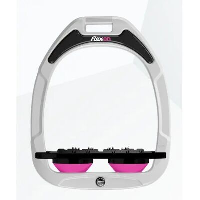 Ultra Grip Flat Steigbügel Weiß/Schwarz/Rosa Flex-On Green Composite Weiß TU Ultra Grip Flat Steigbügel Weiß/Schwarz/Rosa Flex-On Green Composite Weiß TU