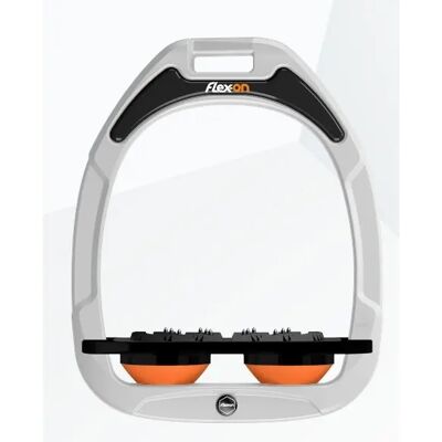 Platte Ultra Grip Steigbügel Weiß/Schwarz/Orange Flex-On Green Composite Weiß TU Platte Ultra Grip Steigbügel Weiß/Schwarz/Orange Flex-On Green Composite Weiß TU