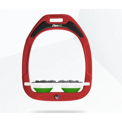Platte Ultra Grip Steigbügel Rot/Weiß/Grün Flex-On Green Composite Rot TU Platte Ultra Grip Steigbügel Rot/Weiß/Grün Flex-On Green Composite Rot TU