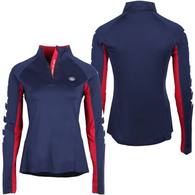 Reittrikot Kind QHP Vegas Blau 16 Jahre alt Reittrikot Kind QHP Vegas Blau 16 Jahre alt