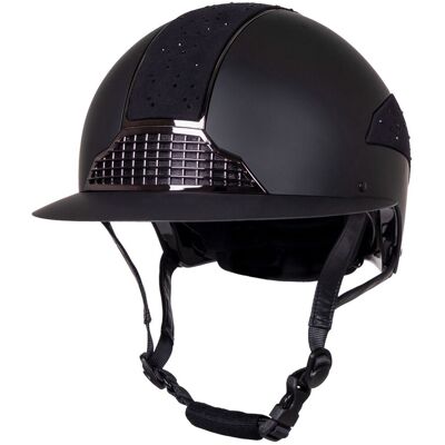 Reithelm Visier Polo QHP Ohio Schwarz 55/57 cm Reithelm Visier Polo QHP Ohio Schwarz 55/57 cm