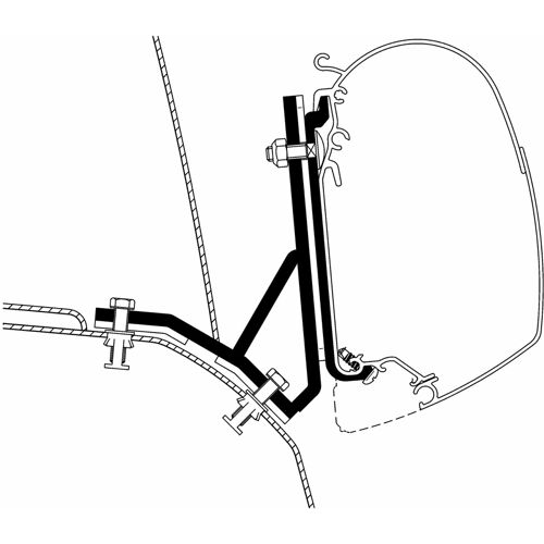 Thule-Omnistor Thule Omnistor Adapter H2 Lift Roof Fiat Ducato / Iveco