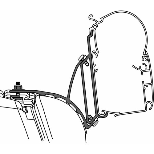 Adapter für VW T5 / T6 Multivan mit C-Schiene für Markisen Dometic PW 1100