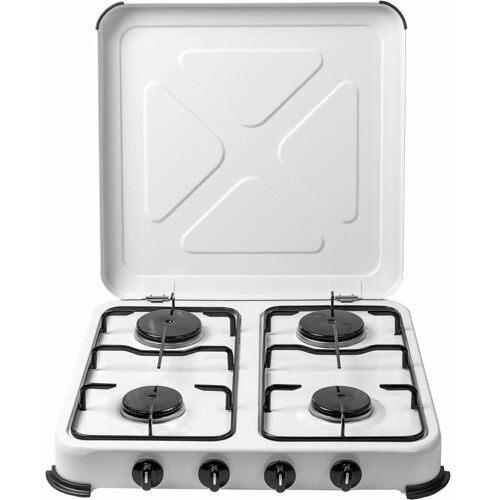 Cago Campingkocher Flame, 4-flammig mit Zündsicherung, weiß