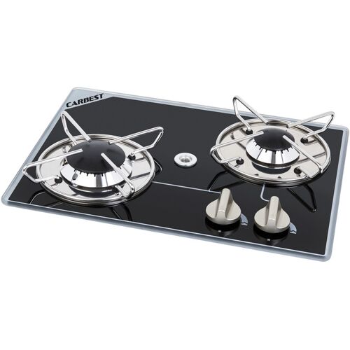 carbest Einbau-Gaskochfeld 2-flammig - Brenner nebeneinander