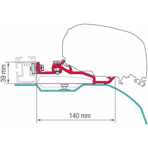 Fiamma - Cardano al Campo FIAMMA Adapter Kit Ducato H2 Smart Clamp System