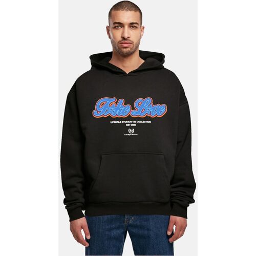 Mister Tee Upscale F*ke L*ve Ultra Heavy Oversize Hoodie Herren in Farbe Schwarz in Gr. L