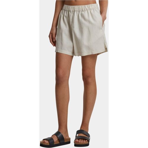 Urban Classics Ladies Linen Mixed Boxer Short Damen in Farbe Beige in Gr. XL