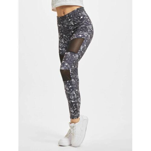 Urban Classics Ladies Tech Mesh AOP Leggings Damen in Farbe Schwarz in Gr. 4XL