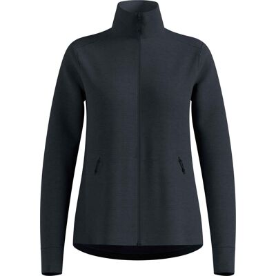 Odlo Fleecejacke mit Reißverschluss – Damen / Frau Essential Grid Fleece Mid Layer Full Zip Essential Grid Fleece W Black Melange für Damen Odlo Fleecejacke mit Reißverschluss – Damen / Frau Essential Grid Fleece Mid Layer Full Zip Essential Grid Fleece W Black Melange für Damen