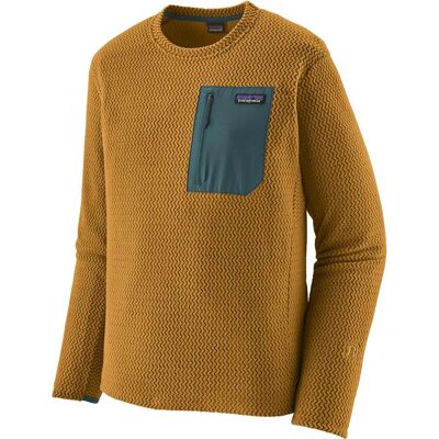 Patagonia Schnell trocknendes, geprägtes Fleece für Skitourengehen – Herren – M's R1 Air Crew Bobcat Brown M's R1 Air Crew Bobcat Patagonia Schnell trocknendes, geprägtes Fleece für Skitourengehen – Herren – M's R1 Air Crew Bobcat Brown M's R1 Air Crew Bobcat