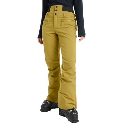 Roxy Skihose mit hohem Bund Rising High Pant Fennel Seed für Damen Größe S Gelb Roxy Skihose mit hohem Bund Rising High Pant Fennel Seed für Damen Größe S Gelb