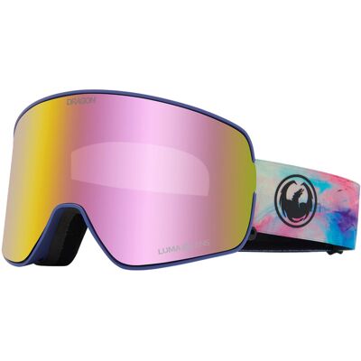 Dragon Maske für Ski NFX2 Sunset Lumalens Pink Ion + Lumalens Violet Weiß Dragon Maske für Ski NFX2 Sunset Lumalens Pink Ion + Lumalens Violet Weiß