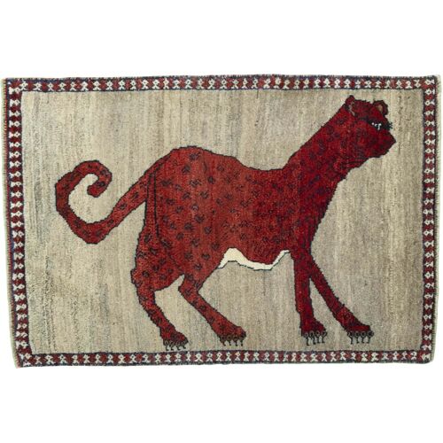 Gabbeh Perserteppich 80 x 120 Beige (Iran) Handgeknüpft