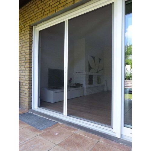 Insektenschutz Rollo Typ 3 nach Maß - Individuell wählbar bis zu 280.00 x 230.00 cm (B x H) - Insektenschutz Rollo Typ 3, 2-teilig - Horizontales System; Bedienung zum (doppel-) seitlichen verschieben