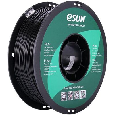 eSUN PLA+ Filament 1.75mm Schwarz 3Kg (PLA+, 1.75 mm, 3000 g), 3D Filament, Schwarz eSUN PLA+ Filament 1.75mm Schwarz 3Kg (PLA+, 1.75 mm, 3000 g), 3D Filament, Schwarz
