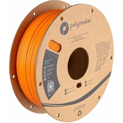 Polymaker PolyLite PETG V2 - Orange - 1.75mm (PETG, 1.75 mm, 1000 g), 3D Filament, Orange Polymaker PolyLite PETG V2 - Orange - 1.75mm (PETG, 1.75 mm, 1000 g), 3D Filament, Orange