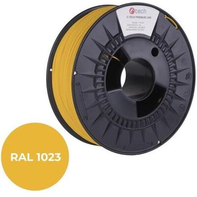 C-Tech Tisková struna (filament) PREMIUM LINE, ABS, dopravní žlutá, RAL1023 (ABS, 1000 g, 1.75 mm), Filament, Gelb C-Tech Tisková struna (filament) PREMIUM LINE, ABS, dopravní žlutá, RAL1023 (ABS, 1000 g, 1.75 mm), Filament, Gelb