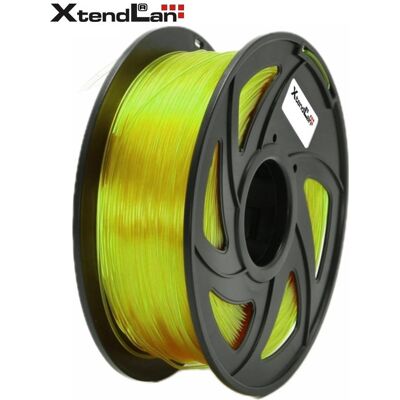 XtendLan PETG-Filament transparent-gelb / Schnur für 3D-Drucker / PETG / 1,75 mm / 1 kg (PETG, 1000 g, 1.75 mm), Filament, Gelb, Transparent XtendLan PETG-Filament transparent-gelb / Schnur für 3D-Drucker / PETG / 1,75 mm / 1 kg (PETG, 1000 g, 1.75 mm), Filament, Gelb, Transparent