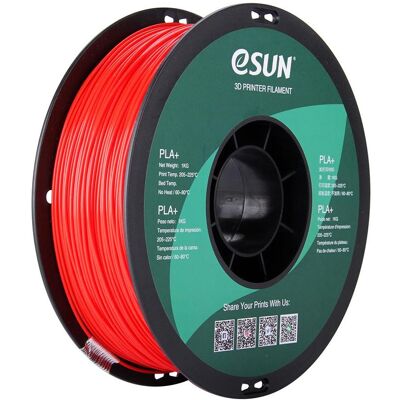 eSUN PLA+ 1,75mm Red 1kg 3D Filament (PLA, PLA+, 1.75 mm, 1000 g), 3D Filament, Rot eSUN PLA+ 1,75mm Red 1kg 3D Filament (PLA, PLA+, 1.75 mm, 1000 g), 3D Filament, Rot