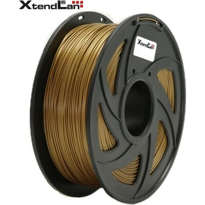 XtendLan PLA-Filament Gold / Schnur für 3D-Drucker / PLA / 1,75 mm / 1 kg (PLA, 1000 g, 1.75 mm), Filament, Gold XtendLan PLA-Filament Gold / Schnur für 3D-Drucker / PLA / 1,75 mm / 1 kg (PLA, 1000 g, 1.75 mm), Filament, Gold