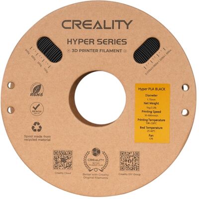 Creality Filament PLA Hyper (PLA, 1000 g, 1.75 mm), Filament, Schwarz Creality Filament PLA Hyper (PLA, 1000 g, 1.75 mm), Filament, Schwarz