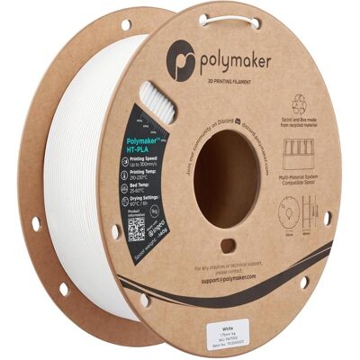Polymaker HT-PLA (PLA, 1.75 mm, 1000 g), 3D Filament, Weiss Polymaker HT-PLA (PLA, 1.75 mm, 1000 g), 3D Filament, Weiss
