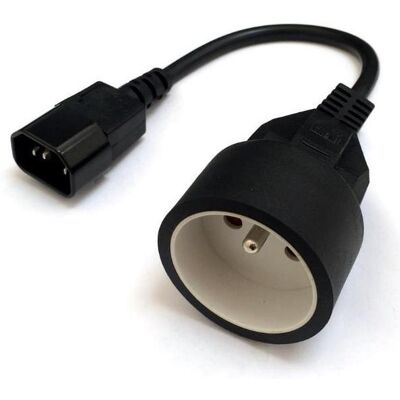OEM Reduction UPS 230V 1 socket / UPS. Cable length 23cm. (reduction CEE 7/5 to IEC320 C14, USV Zubehör OEM Reduction UPS 230V 1 socket / UPS. Cable length 23cm. (reduction CEE 7/5 to IEC320 C14, USV Zubehör
