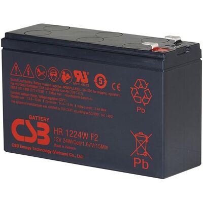 CSB Battery CSB GP124V6.4F2 Blei-Säure-Batterie – 12 V – 6,4 Ah – AGM VRLA – F1- und F2-Anschlüsse, USV Zubehör CSB Battery CSB GP124V6.4F2 Blei-Säure-Batterie – 12 V – 6,4 Ah – AGM VRLA – F1- und F2-Anschlüsse, USV Zubehör