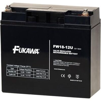 OEM FUKAWA FW 18-12 U / Baterie do UPS / 12V / 18Ah / životnost 5 let / závit M5, USV Zubehör OEM FUKAWA FW 18-12 U / Baterie do UPS / 12V / 18Ah / životnost 5 let / závit M5, USV Zubehör