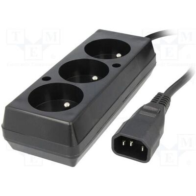 OEM Netzteil 230V auf USV - 1x IEC C14 auf 3x CEE 7 / 5 (FR - CZ) / max. 10A / Länge 30 cm, USV Zubehör OEM Netzteil 230V auf USV - 1x IEC C14 auf 3x CEE 7 / 5 (FR - CZ) / max. 10A / Länge 30 cm, USV Zubehör