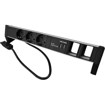 Plenty Prolink Desktop PDU 3x Type F with 2x USB charger and 2x empty module, USV Zubehör Plenty Prolink Desktop PDU 3x Type F with 2x USB charger and 2x empty module, USV Zubehör