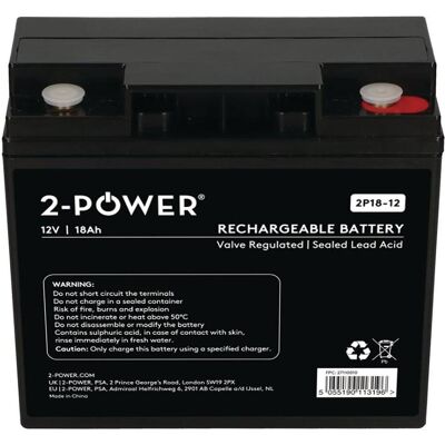 2-Power 12V 18Ah VRLA Battery, USV Zubehör 2-Power 12V 18Ah VRLA Battery, USV Zubehör