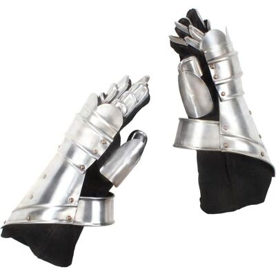 vidaXL Mittelalterliche Ritterhandschuhe LARP Nachbildung Silberstahl - Handschuhe vidaXL Mittelalterliche Ritterhandschuhe LARP Nachbildung Silberstahl - Handschuhe