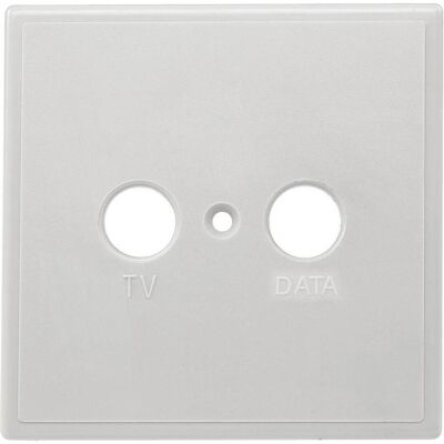 Axing Abdeckung TV/DATA einteilig 80x80, TV Receiver Zubehör, Weiss Axing Abdeckung TV/DATA einteilig 80x80, TV Receiver Zubehör, Weiss
