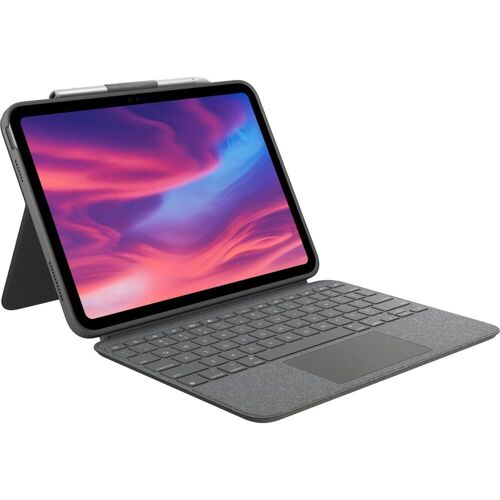 Logitech Combo Touch (DE, iPad 2022 (10. Gen)), Tablet Tastatur, Grau