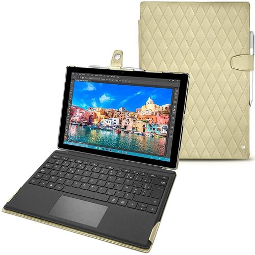 Noreve Lederschutzhülle (Surface Pro 4), Tablet Tastatur, Beige