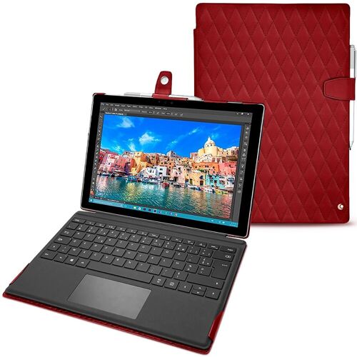 Noreve Lederschutzhülle (Surface Pro 4), Tablet Tastatur, Rot